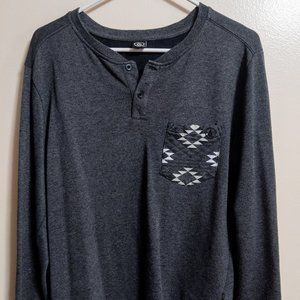 Black/Grey Volcom Knit Top - S